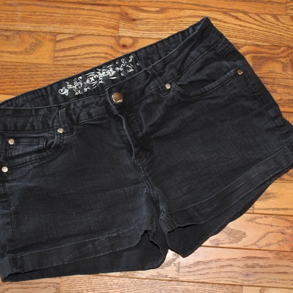 Express Pants - Express Denim Shorts Black Size 12 Express Pants - Express Denim Shorts Black Size 12